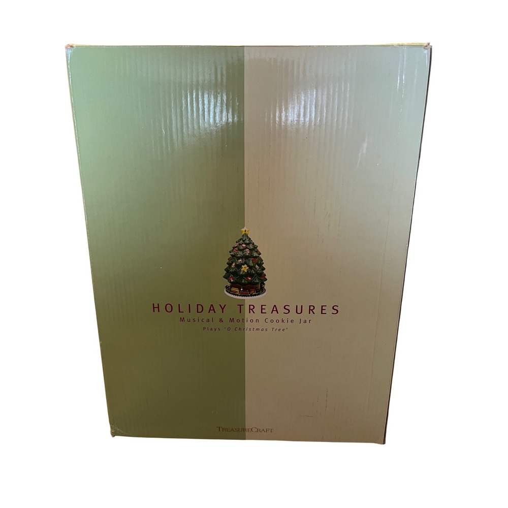 Treasure Craft Holiday Treasures Musical Motion‎ Christmas Tree Cookie Jar Train